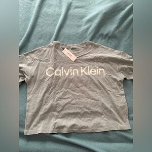 Calvin Klein pastel green/aqua?  Logo Tee